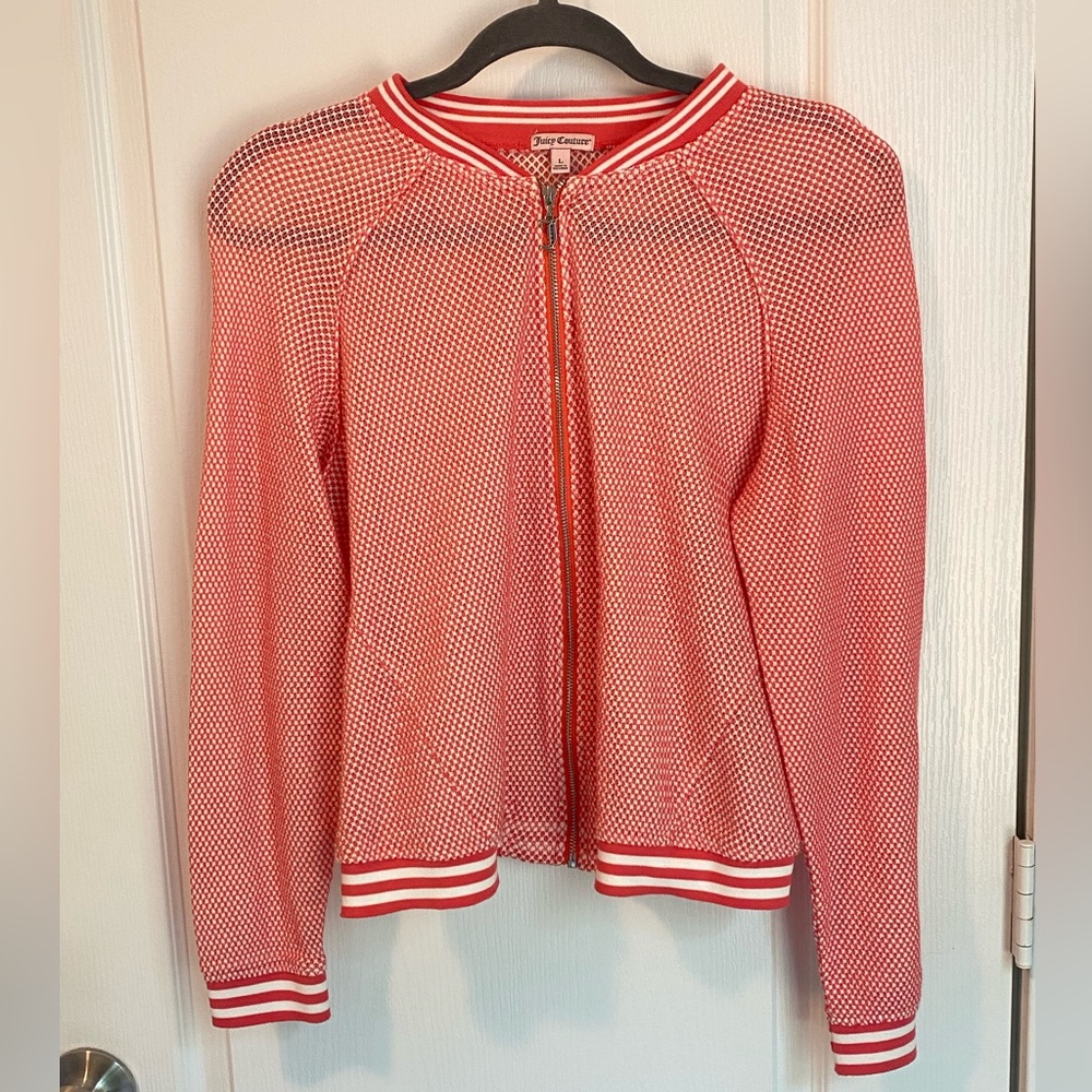 Juicy‎ Couture Mesh Baseball Bomber Style Zip Up Jacket
